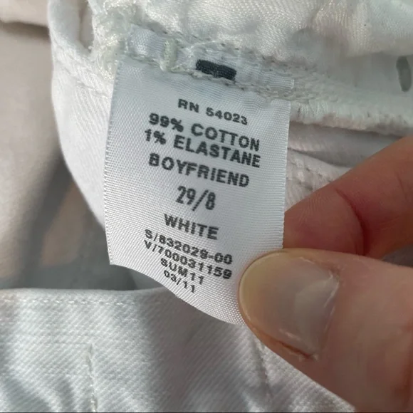 GAP Boyfriend White Denim Jean Shorts 29/8 - Picture 13 of 13